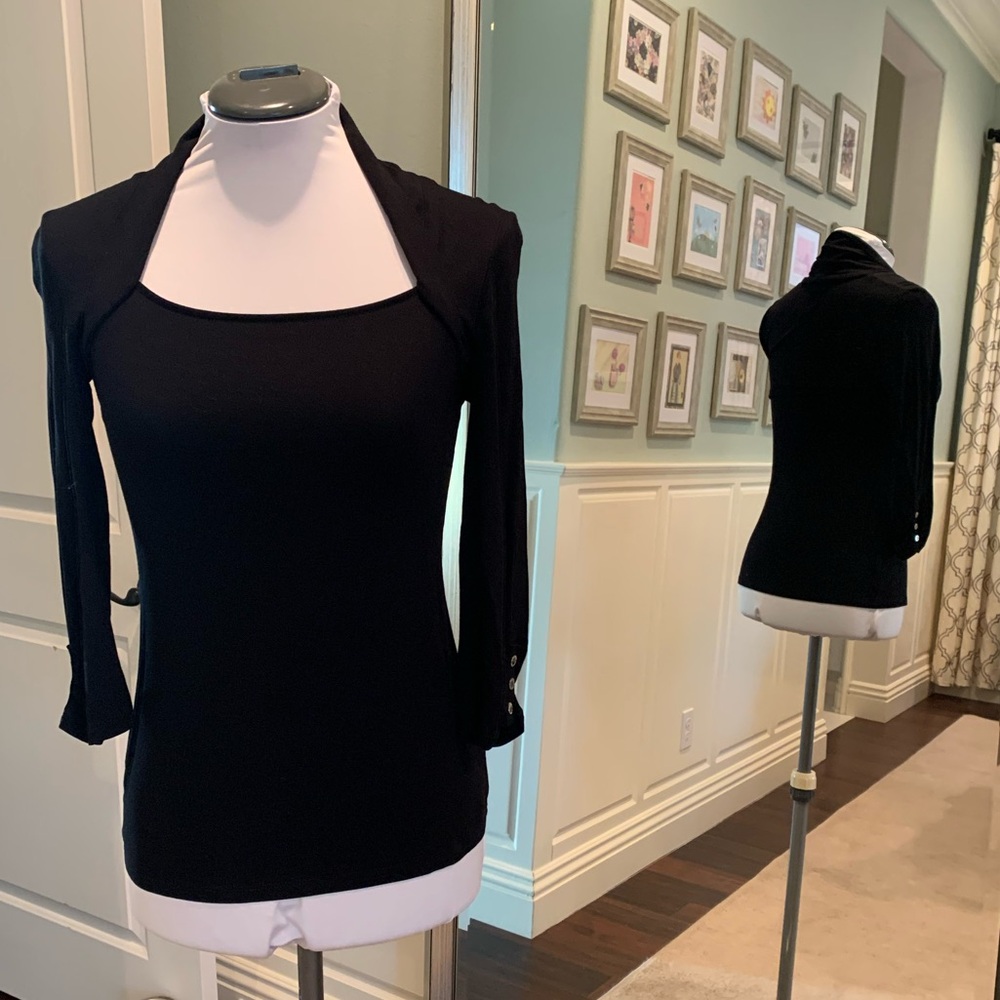 White House Black Market Classic Black Top